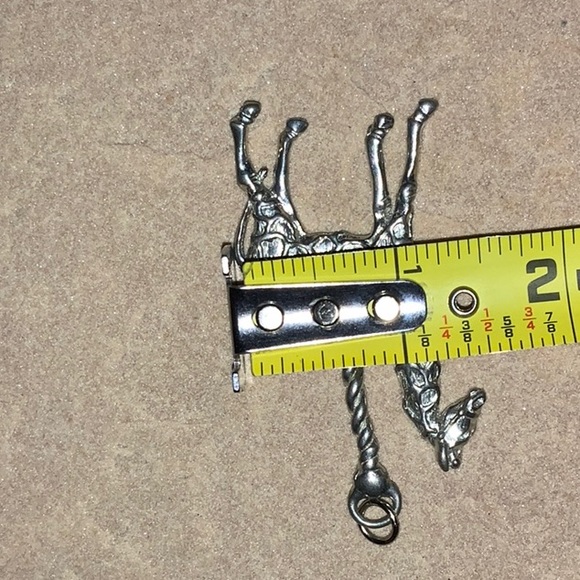 Maurice Milleur Carousel Giraffe Ornament Pendant Silver-Tone Metal Hand Crafted - Picture 6 of 7